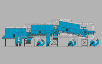 Separator cu tambur in 4 cai